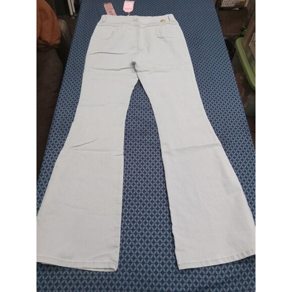 WAIST 33 INCHES SIZE 15 FLARE JEANS STRETCH DENIM PUSH UP BLUE 15-2 CTP1204 SZ15 - Picture 13 of 16